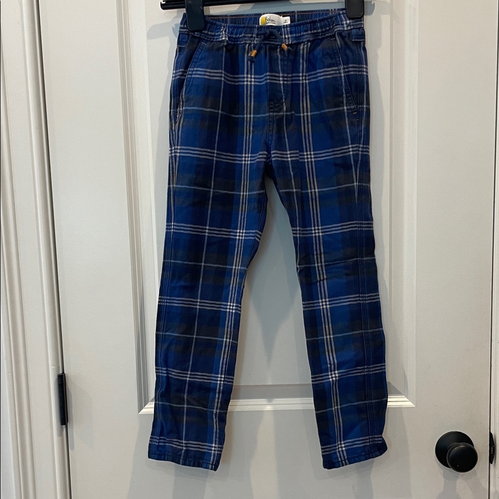 Boden Blue Plaid Boys Pants